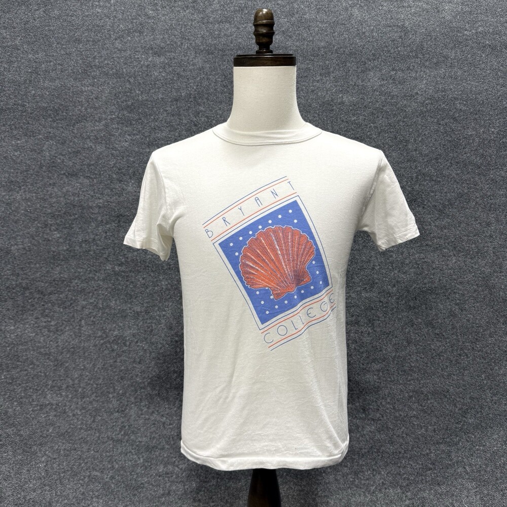 Vintage 80s Bryant College T-Shirt Champion Medium Shell Graphic Made USA